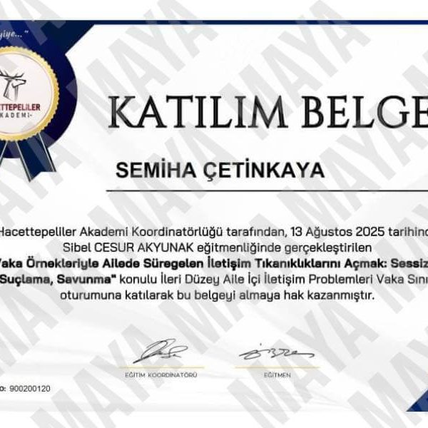 Maya Aile Danışmanlığı Danışman Semiha Çetinkaya Ailede Süregelen İletişim Tıkanıklıklarını Açmak